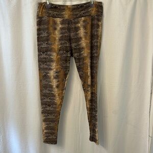 Brown and Tan Patterned Leggings TC